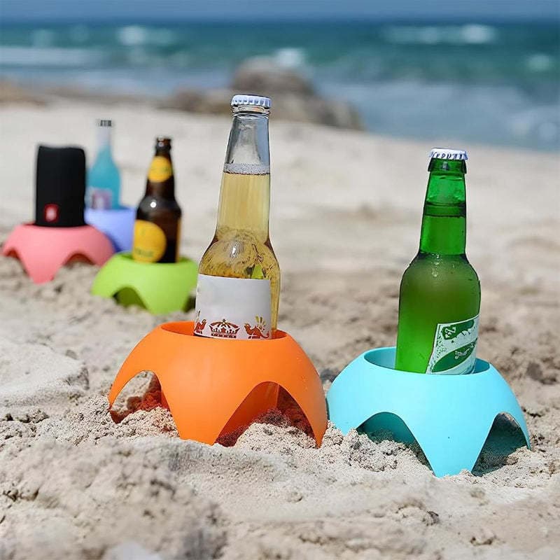 Cross-border popular outdoor Beach cup holder. Beach cup holder storage tray beer drink holder