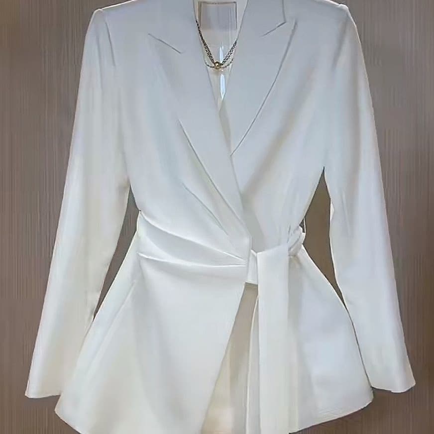 Designer Blazer for Women 2025 Spring New Trendy Slim Fit Waist-Cinching Light Luxury Fashion Jacket
