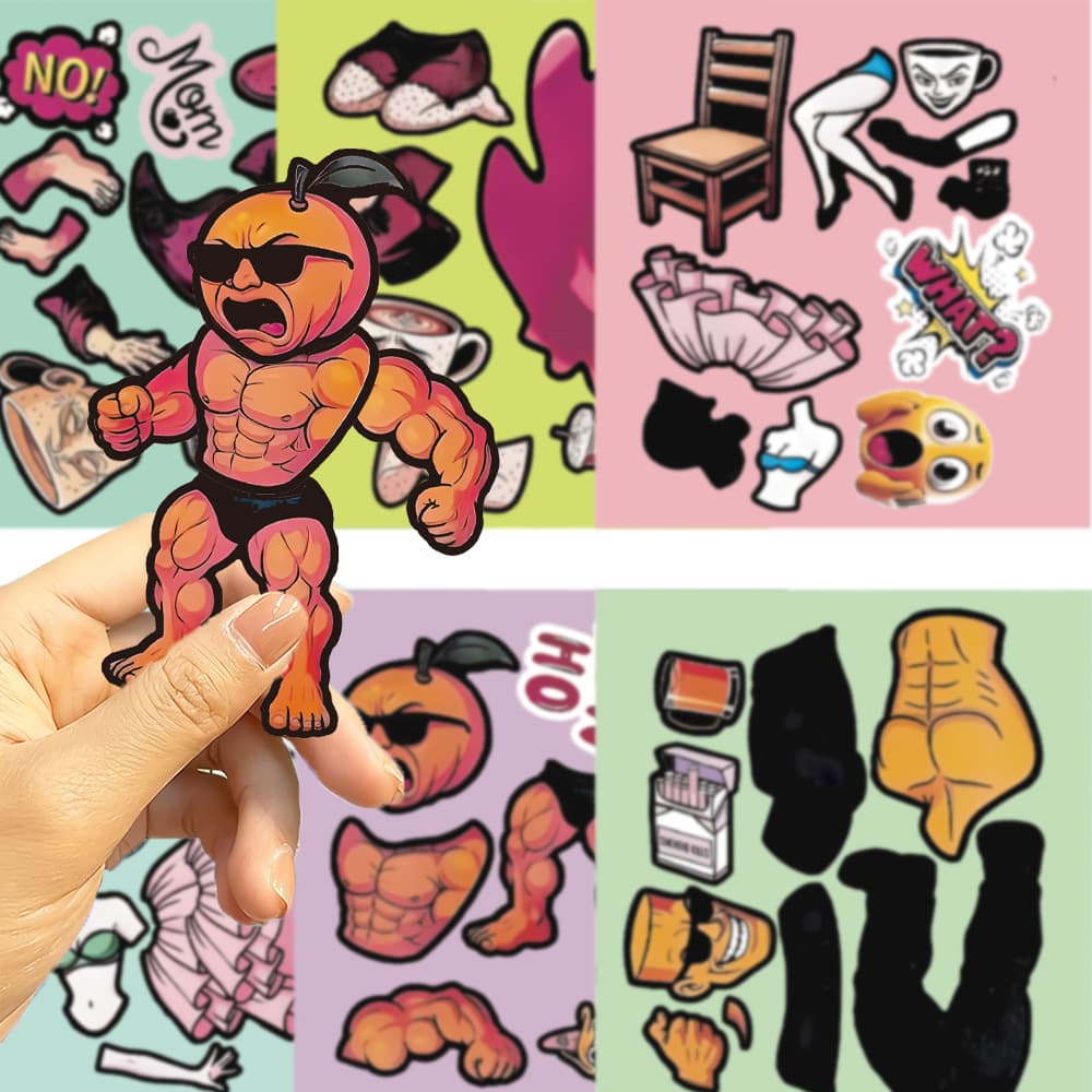 8 Ballet Dancer Shan Hai Jing Puzzle Stickers Children's Educational Fun Training Focus Waterproof Stickers