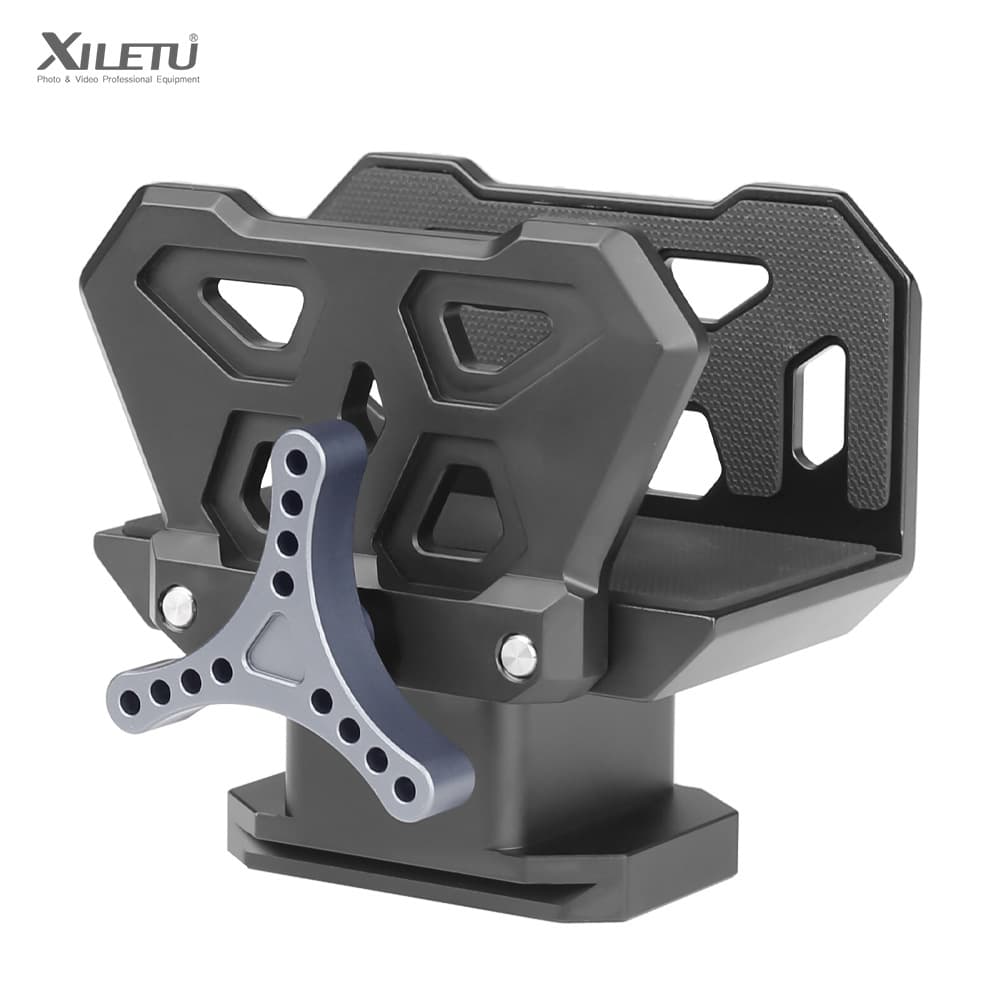 Xiletu Aluminum Alloy Shooting Saddle Tripod Stand with Vise Tactical Clamp, Outdoor Compatible with 3/8-Inch Thread