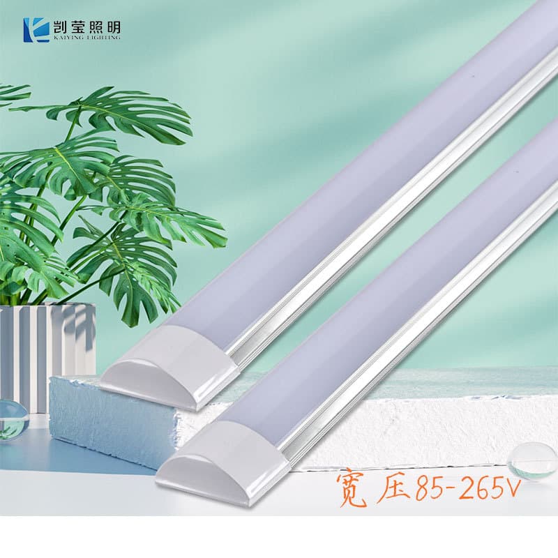 LED Tube Light Factory Direct Integrated Tri-proof Bracket Light Wide Voltage 110V Office Lighting High Brightness Clean Light LED