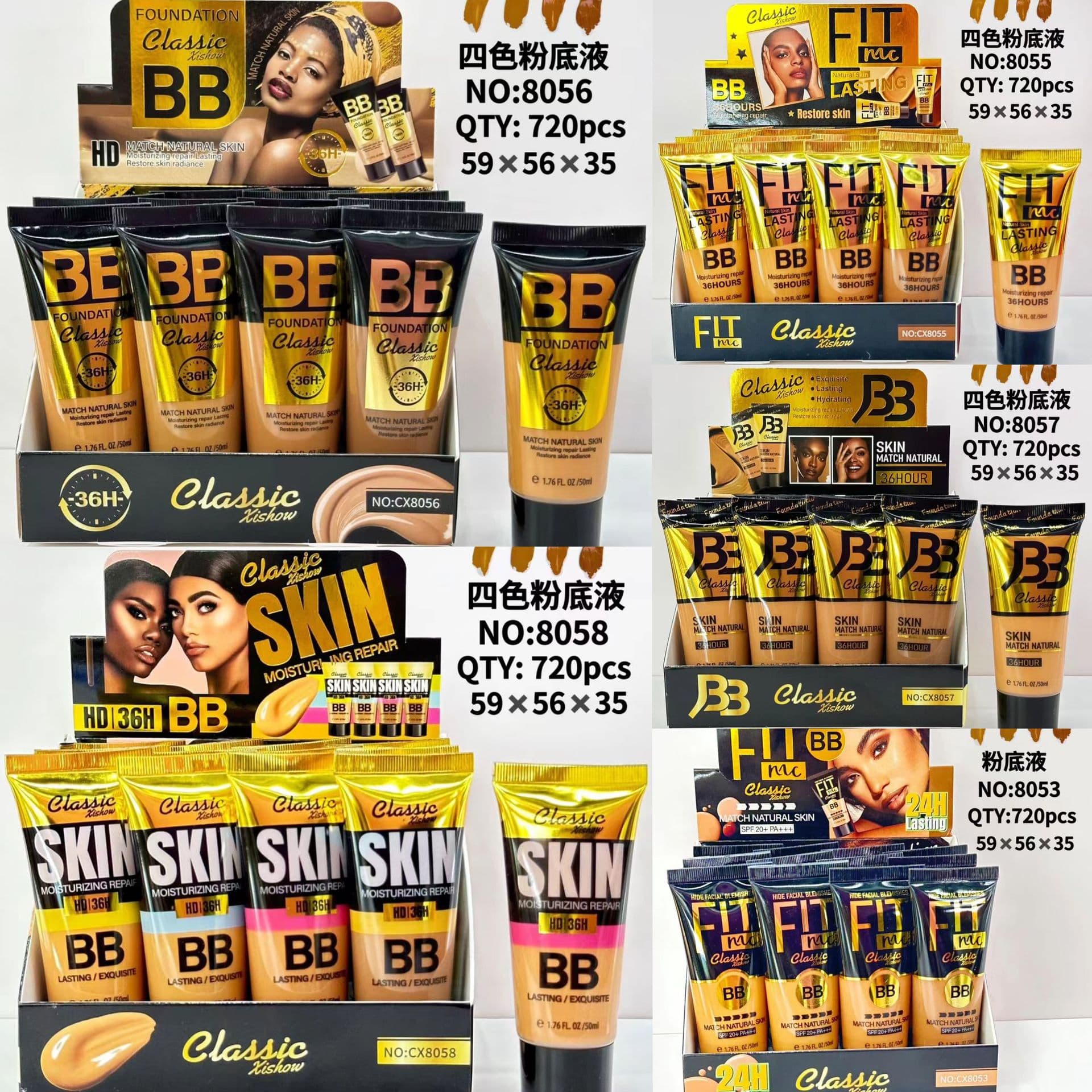 Cross-border South American hot product Comfor Beauty long-lasting concealer waterproof moisturizing bb cream liquid foundation