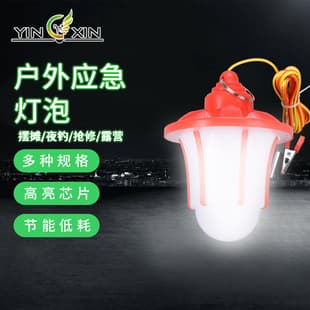 Outdoor Emergency Light Night Market Stall Light Portable LED Bulb with Alligator Clip Emergency Light Wholesale
