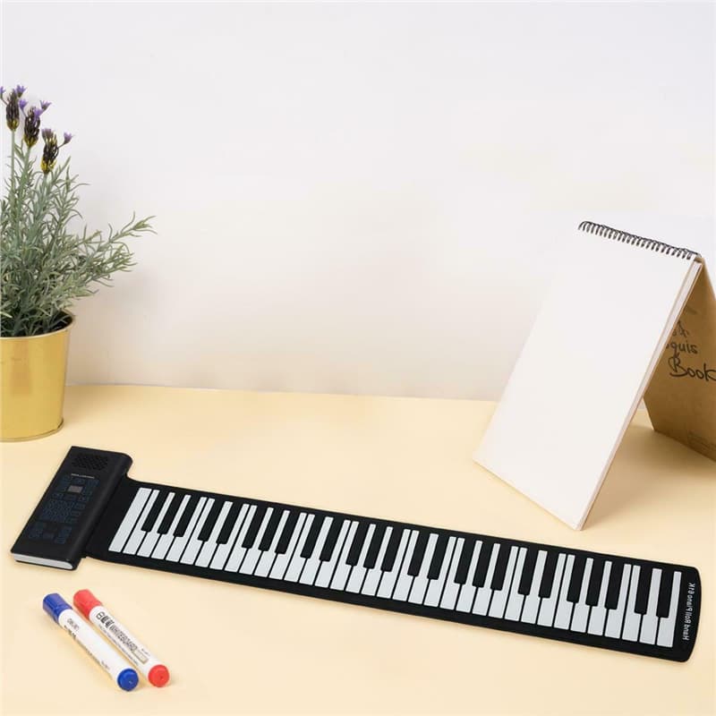 Germany 2026 New Model ✅ Roll-up Piano 61 Keys Rechargeable Rollable Piano Keyboard Silicone Electronic Keyboard
