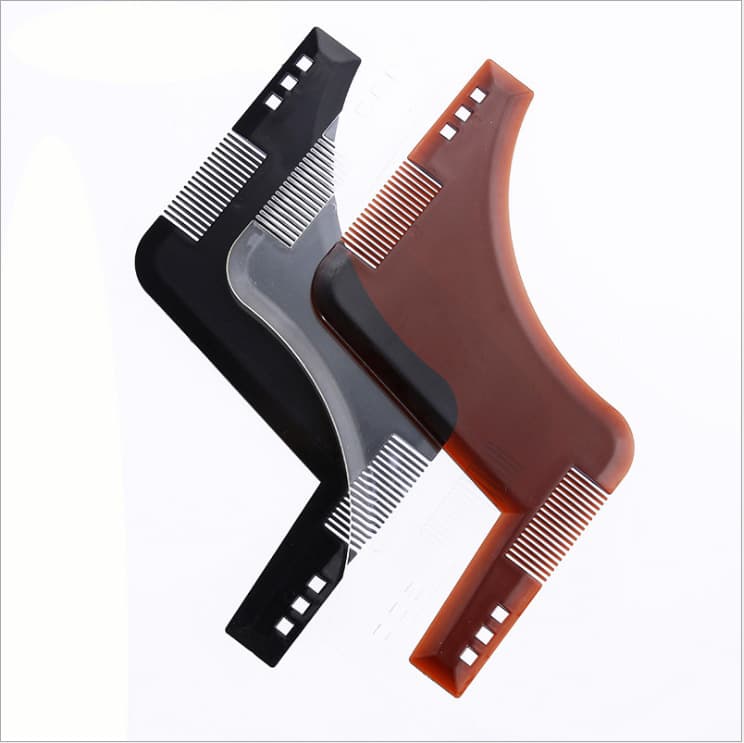 Cross-Border Beard Styling Template Comb No. 4 Lightning Beard Styling Board Christmas Gift Hair Salon Comb