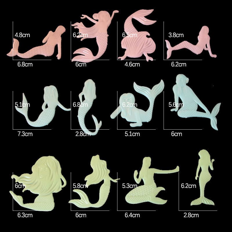 Custom Glow-in-the-Dark Wall Stickers Fluorescent Stars Moon Animal Decals Cross-border Christmas Party Luminous Fridge Magnets Custom Factory