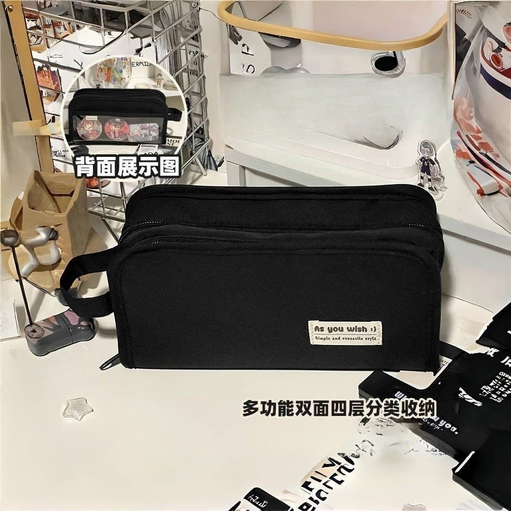 2025 Painbao Pencil Bag Large Capacity Dirty-Resistant Primary and Secondary School Student Stationery Box Niche Non-Colliding Stationery Pencil Box Storage