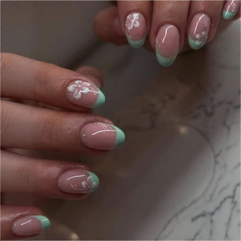 Fall Nail Art Stickers Pre-made Nail Strips Removable Fake Nails 24 Pieces