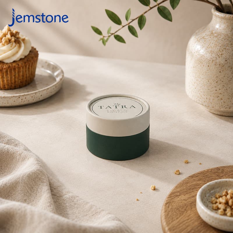 Cake Cup Cylindrical Paper Can Packaging Moisture-Proof Sealed Eco-Friendly Gift Box for Basque Cheesecake, High-Temperature Resistant and Oven-Safe