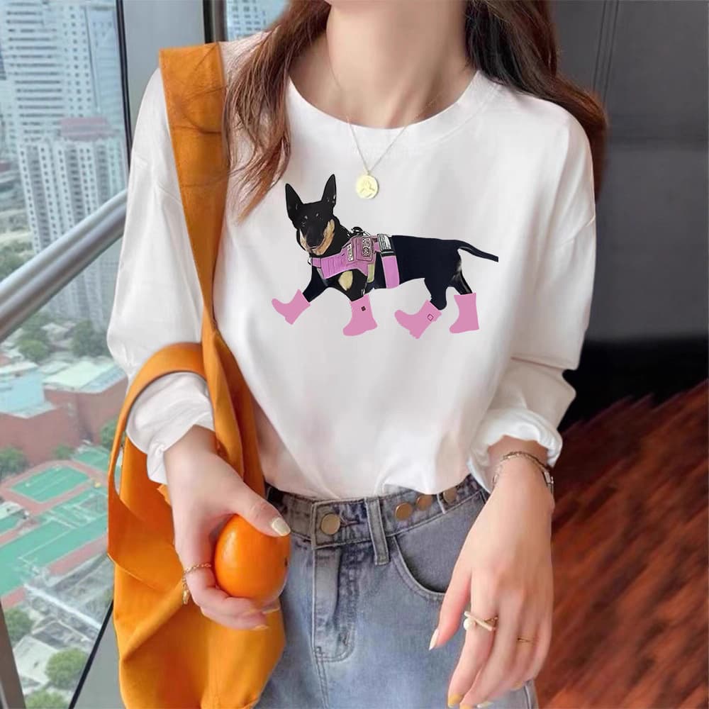 Cotton Women's T-Shirt Design Long Sleeve T-Shirt Women Autumn Slim Fit Stylish Beautiful Top Round Neck Base Layer