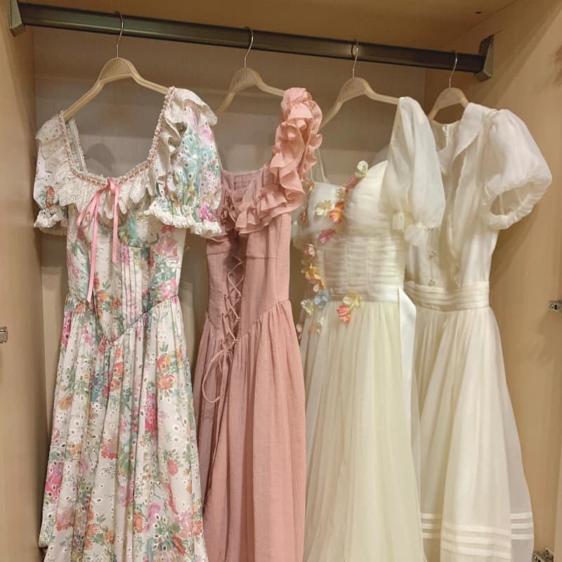 High-end Chic Dress 2025 Summer New Korean Style Age-Defying Long Dress Slimming Puff Sleeve Princess Dress Wholesale