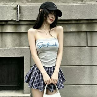 Sexy Letter Graphic Sleeveless Tube Top for Women Summer Stylish Outer Wear Pure Desire Off-Shoulder Top