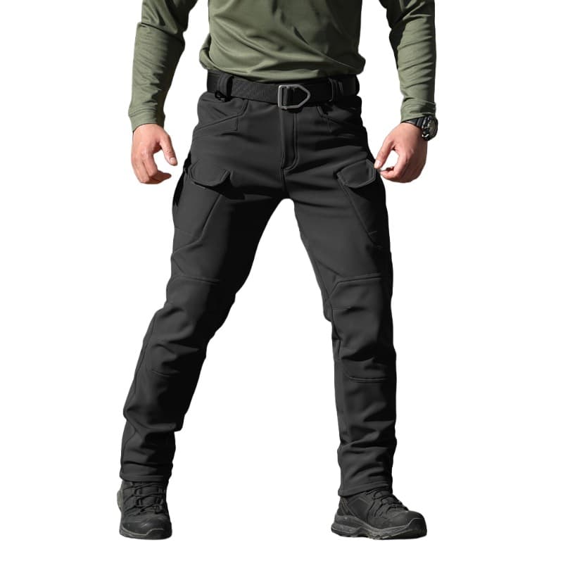 2025 Winter New Outdoor Waterproof and Wear-Resistant Tactical Pants Men's Velvet Thickened Multi-Pocket Straight Training Overalls