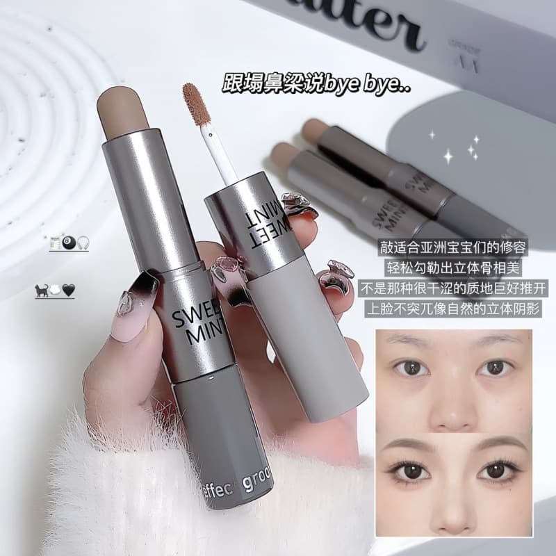 Makeup SWEET MINT dual-effect repair stick for women's facial modification nose shadow silhouette multi-functional concealer repair stick