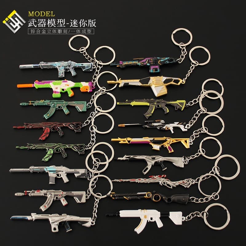 Valorant Mini Pendant Alloy Keychain Championship Weapon Spy Outlaw Bucks Odin Dauntless Contract