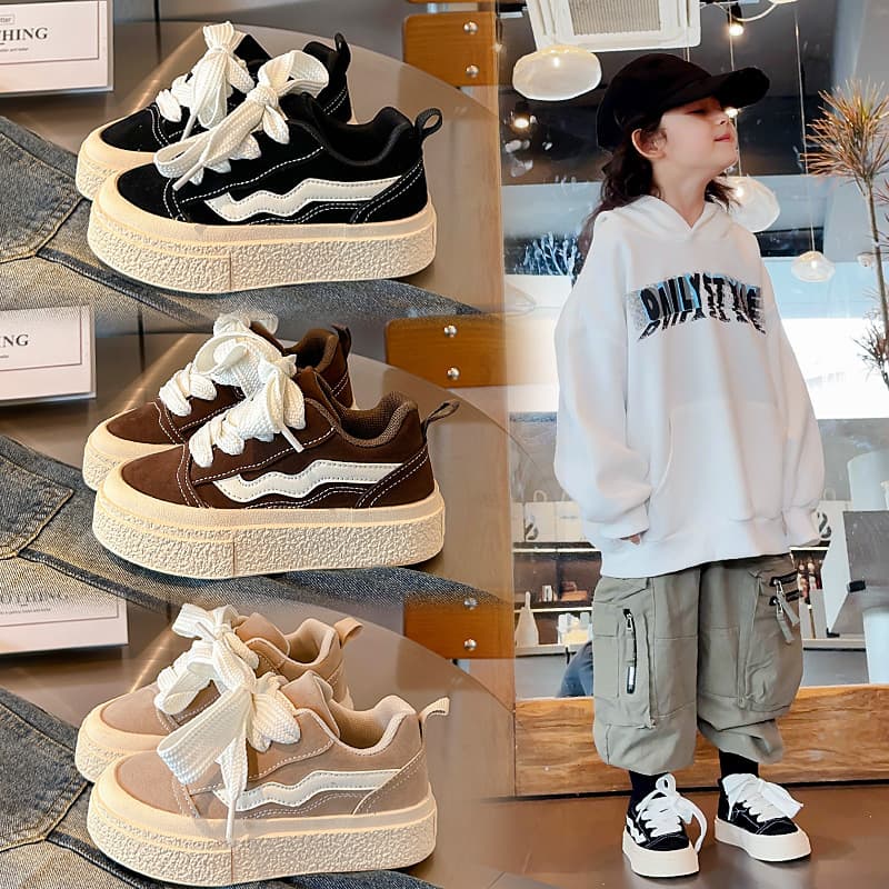 Children's sneakers low-top 2026 spring and autumn new boys' shoes girls' sports shoes soft sole non-slip medium and large children's shoes