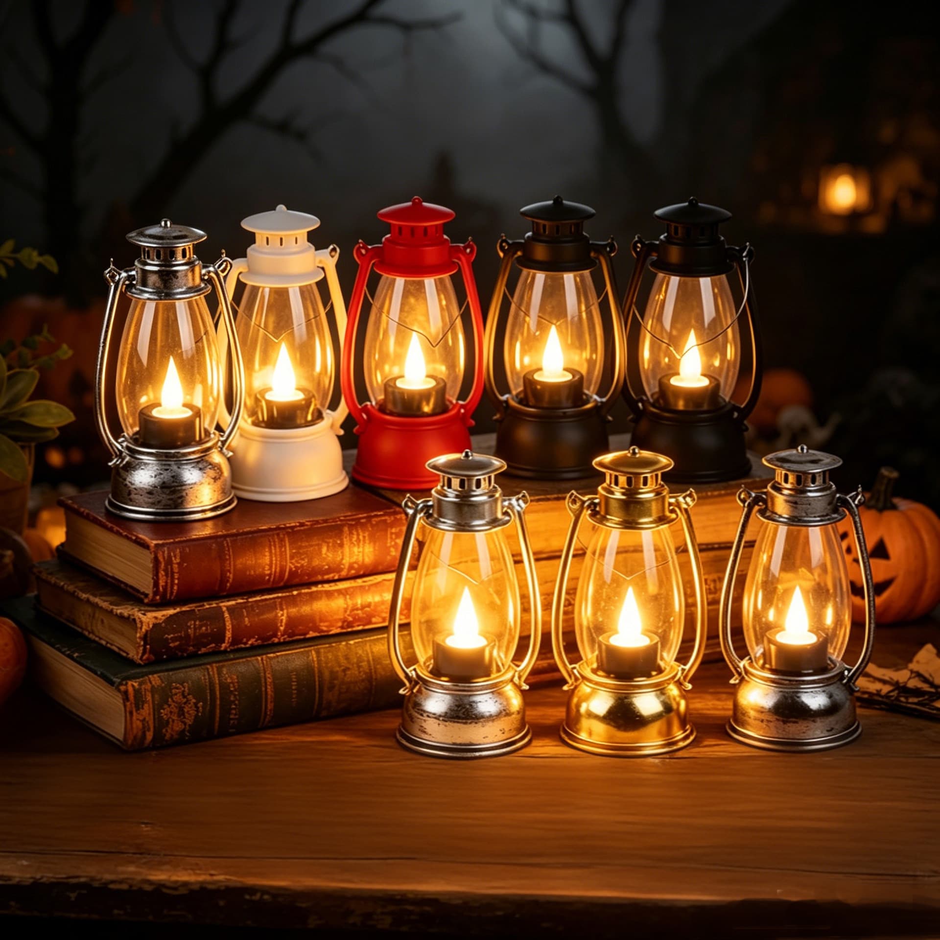 LED Candle Lamp Vintage Flickering Candlelight Lantern Decoration Camping Portable Night Light Bedroom Decor