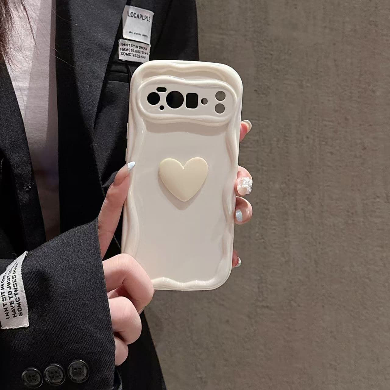 3D Love Cream Case for Google Pixel 10 / Pixel 8A / 9 Pro Shockproof 7