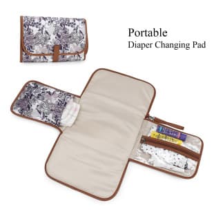 CPC Pattern Printed Waterproof Changing Pad Portable Handle Diaper Mat Baby Items Wet-Dry Separation Storage