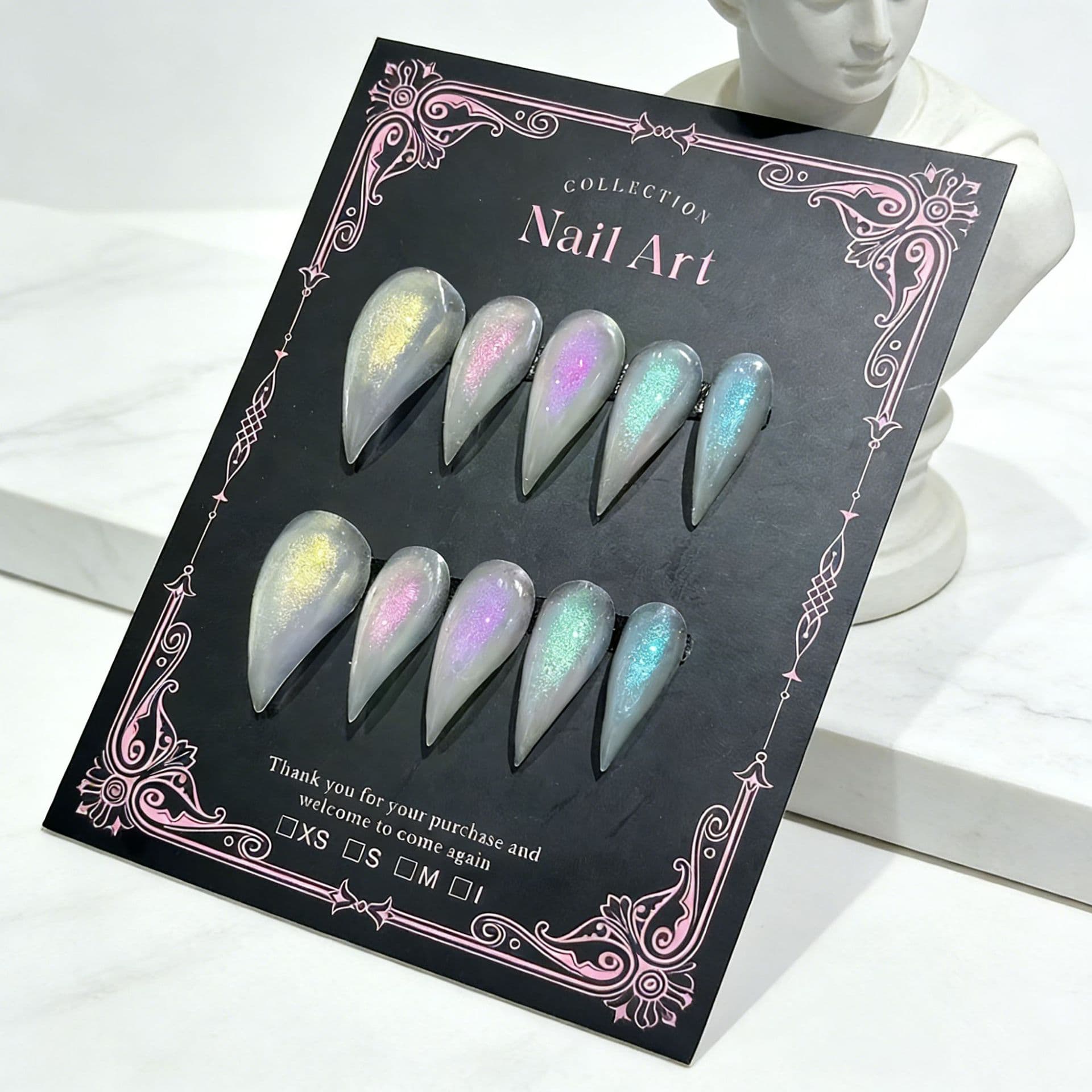 Ins Style European and American Cross-Border Handmade Dragon Nail Claw Wearable Nails, Dazzling Cool Hot Girl Style, Hot Selling Wholesale