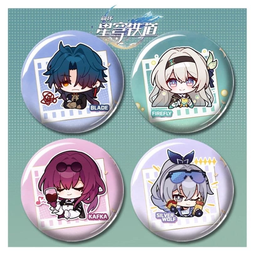 Honkai: Star Rail Collaboration Badge Honkai Impact 3rd Accessory Kafka Firefly Silver Wolf Blade Cute Fan Merchandise