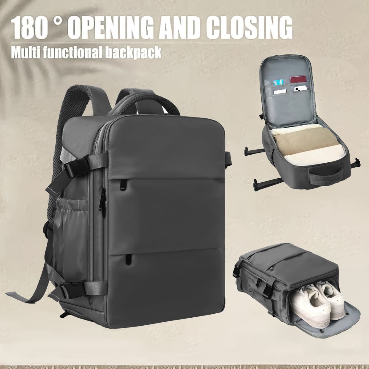 Feihong Amazon Cross-Border Travel Backpack Large Capacity Multi-Function Backpack School Bag Travel Bag Luggage Bag