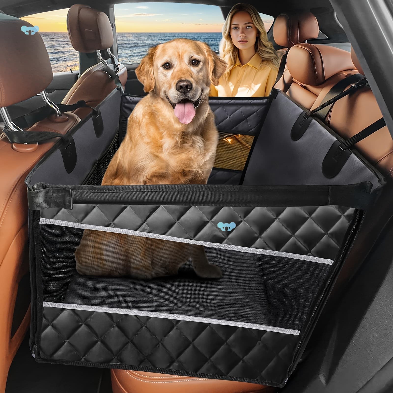 Luxury Dog Car Seat Extender Waterproof Spacious And Comfortable