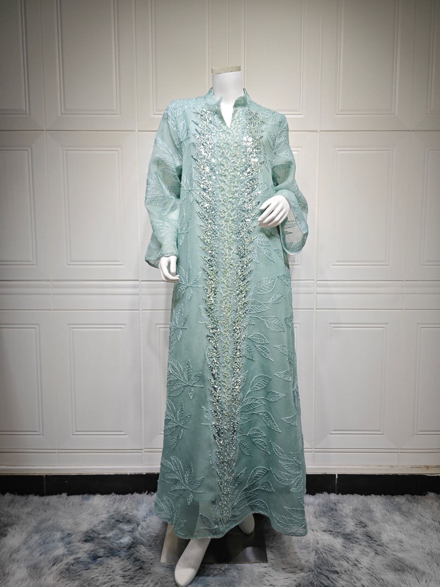 AB561 Cross-Border Hot Selling Stock Dolly Mesh Lace Embroidery Applique Dress Source Factory Supply Dress