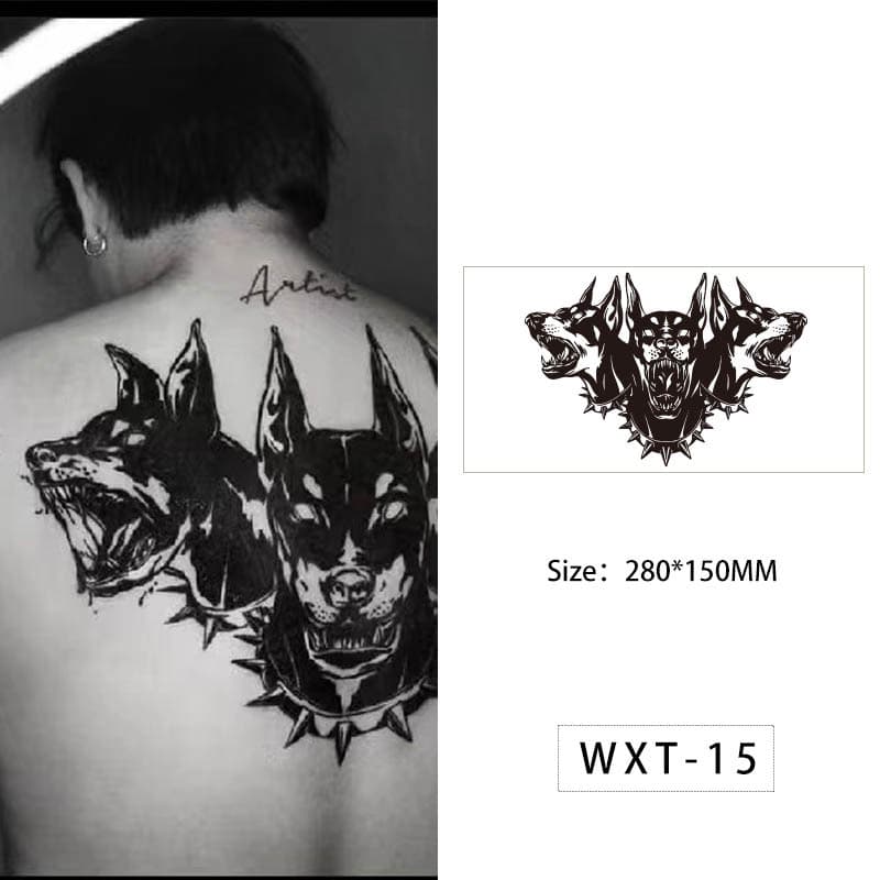 Herbal Chest Sticker Tattoo Sticker Juice Temporary Sticker Scapula Letter Over-the-Shoulder Dragon Personalized Men's Tattoo In Stock Hot Sale