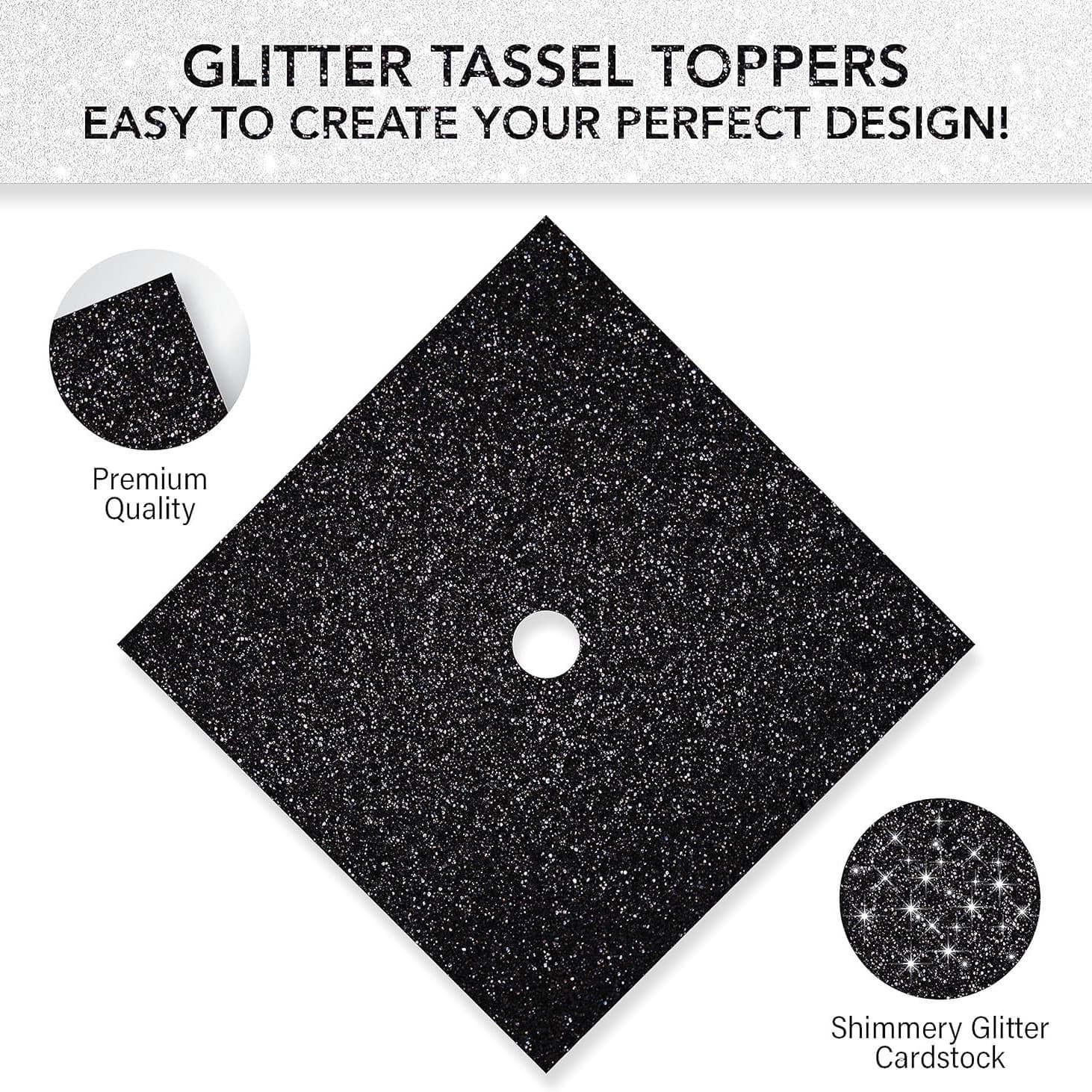 Glitter EVA self-adhesive stickers for PhD graduation cap decoration DIY graduation hat decoration Glitter Grad Cap