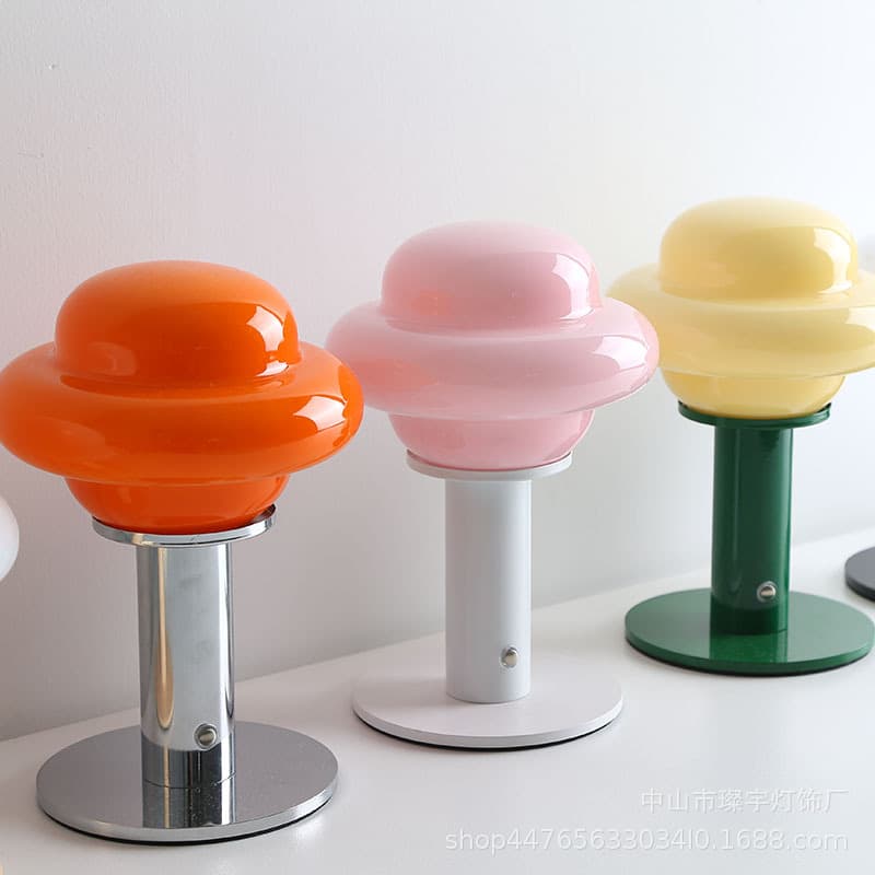 Cross-border bestseller Bauhaus charging mushroom lamp, original design bedroom bedside creative ambiance small table lamp