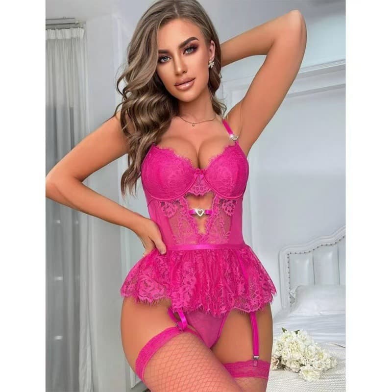 Cross-border New Style European and American Sexy Lingerie Flirty Lace Camisole QNY Wholesale