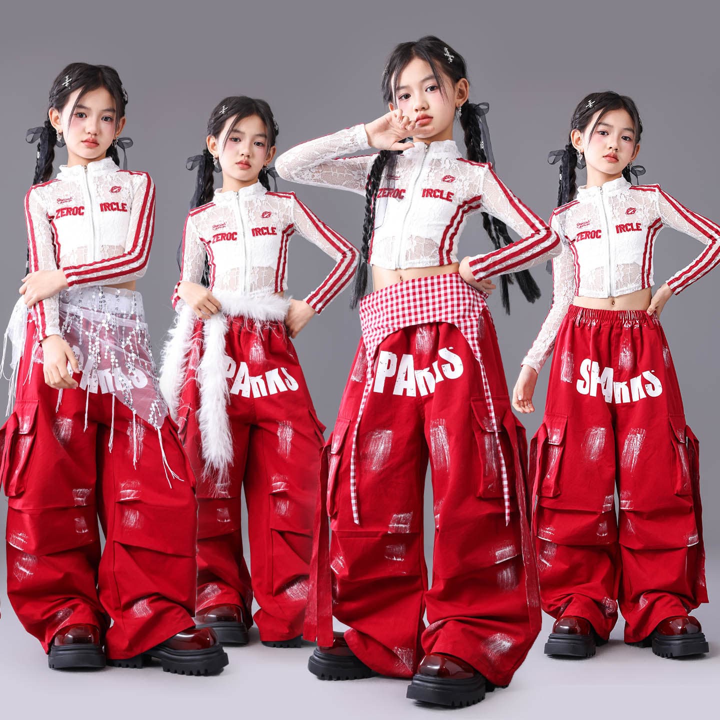 Jazz dance clothing for girls, cool and fashionable children's jazz performance clothing, women's group children's catwalk fashion clothing, jazz suit