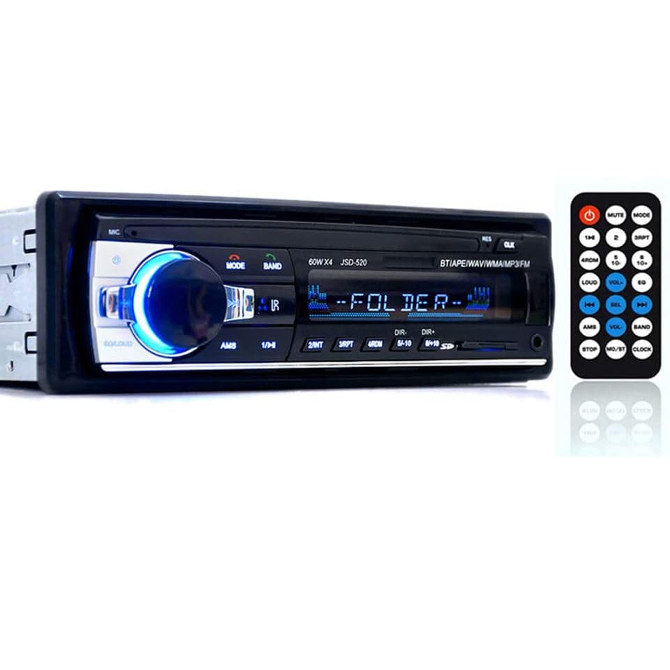 Jsd520 New Car Bluetooth MP3 Single Chip Automobile Card Insertion USB Drive FM Radio Bluetooth MP3 Vehicle Accessories