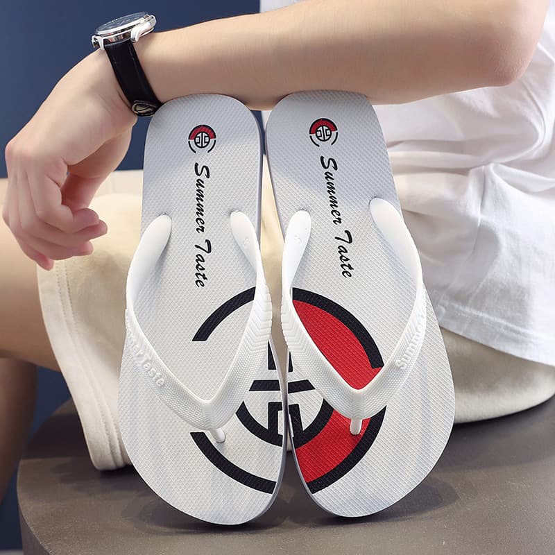Summer Trend Korean Soft Sole Flip Flops Anti-Slip Personality Outdoor Beach Slippers Wholesale In Stock Men's Sandals