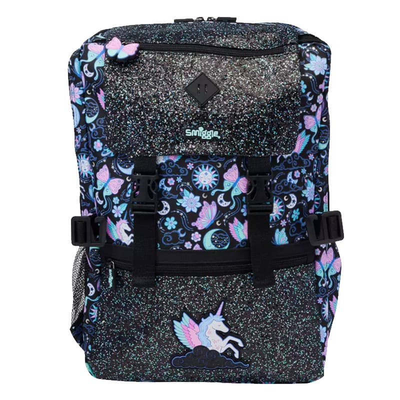 Australian Smiggle Cartoon Extra Large Capacity Double Buckle Messenger School Bag Backpack for Primary and Secondary Students Kids