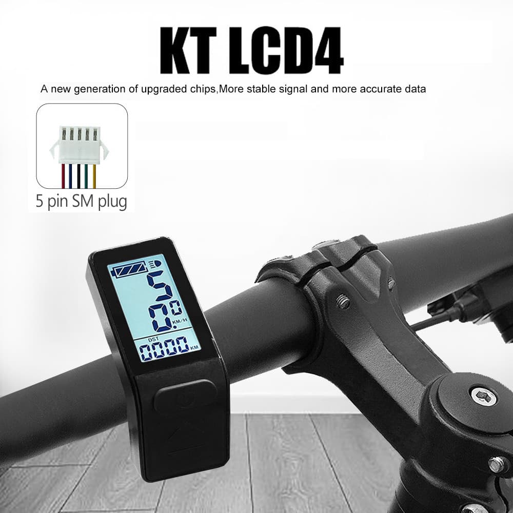 Cross-border Hot Sale Electric Bicycle Lithium Modification Accessories Quantum LCD4 LCD Meter/Standard Connector
