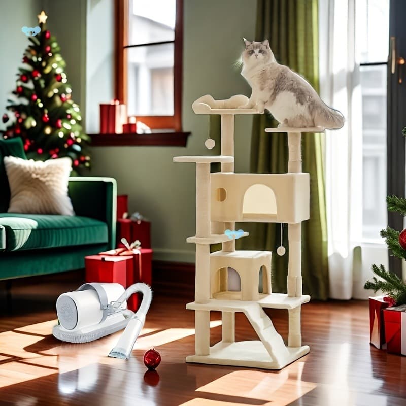 Cat Tree Tower for Cats to Play Indoors 54 Tall Playhouse