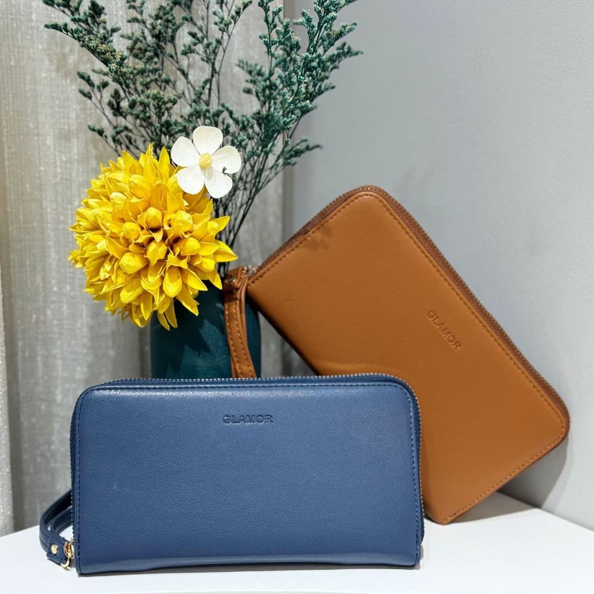 Soft Leather Handbag Women's Wallet Zipper Wallet Business Card Holder Card Case Coin Purse