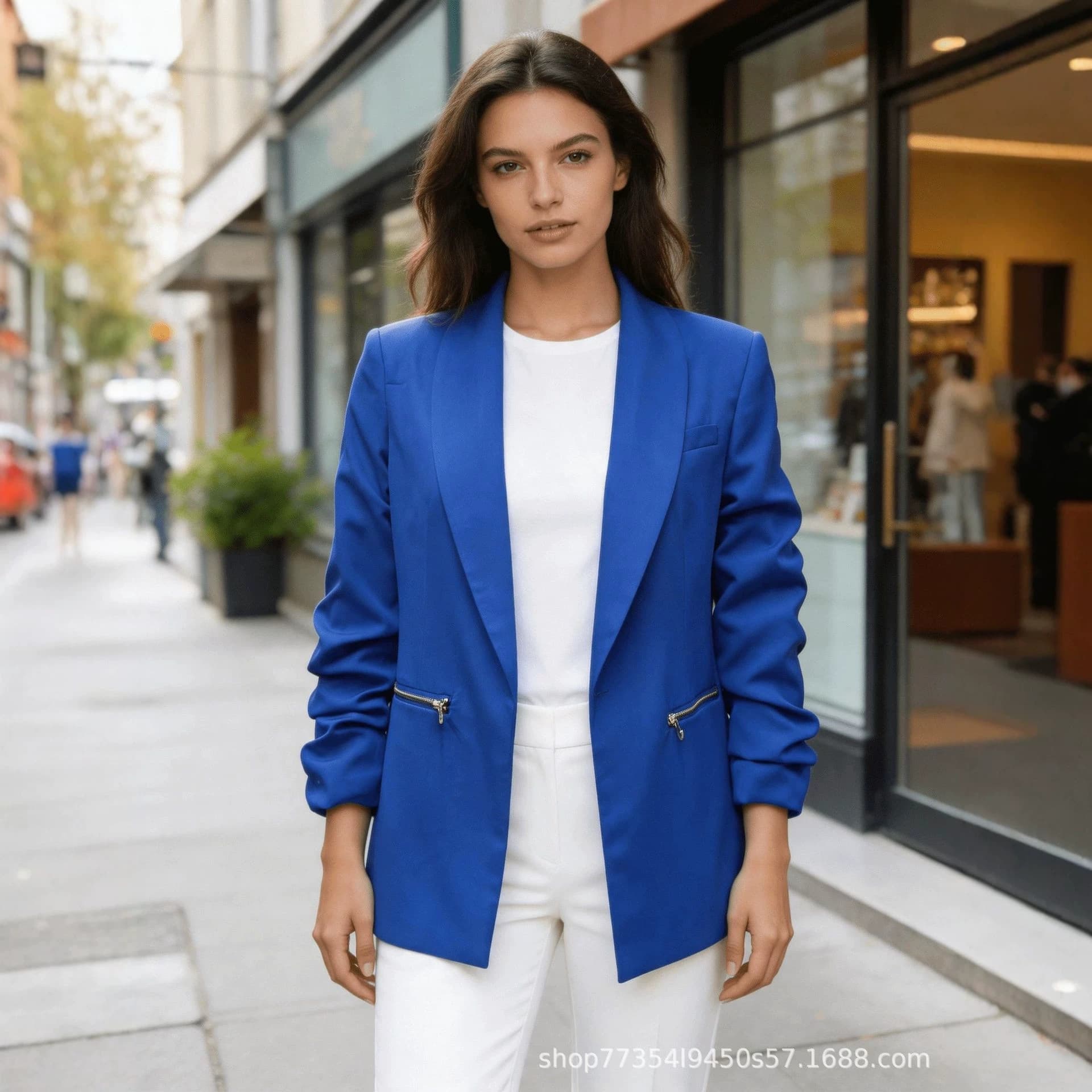 2025 Spring/Autumn New Klein Blue Blazer for Women Korean Loose Fit Casual Office Blazer