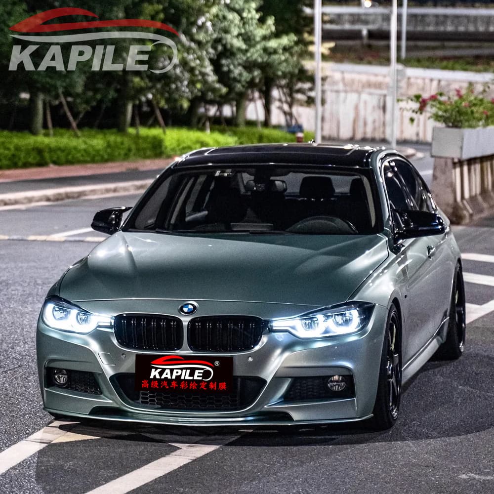 KAPILE Super Bright Metal Car Color Changing Film Glaze Green Full Body Car Cover Modification Car Paint