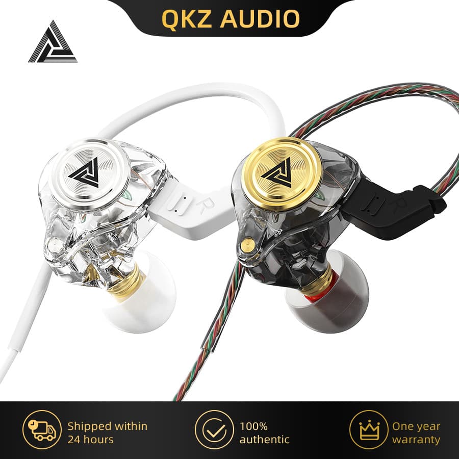 QKZ AK3 FiLe Wired Earphones In-Ear Stereo Inline Remote Earphones for Phones Wired Earbuds