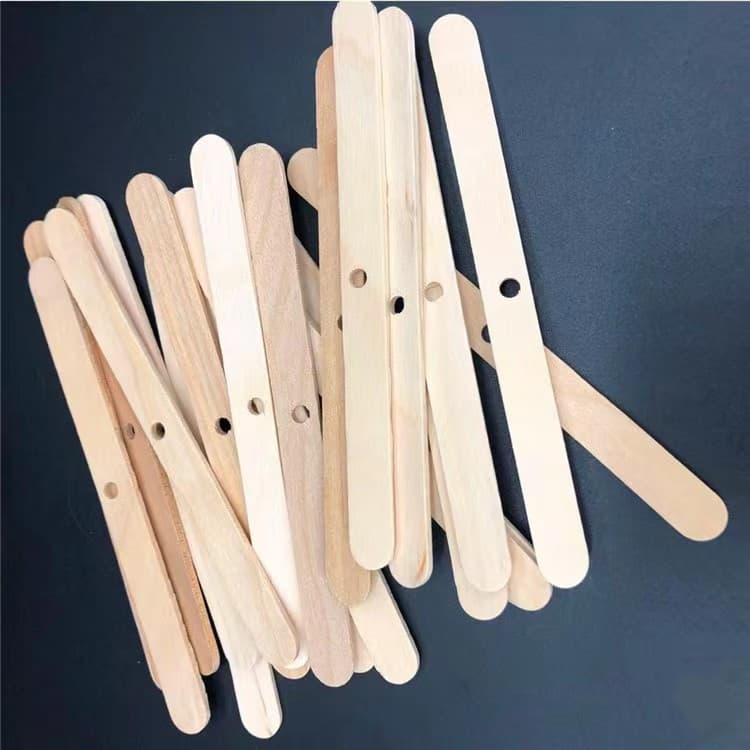 Aromatherapy Candle Wick Holder Wooden Wick 4mm Single Hole DIY Candle Making Tool 114×10×2mm