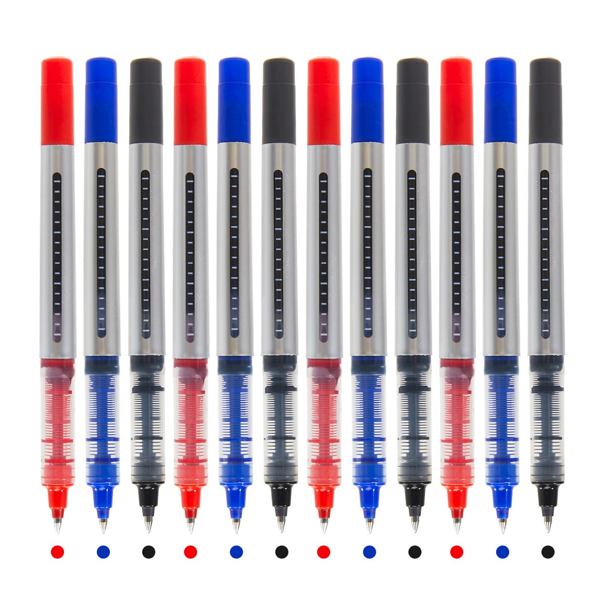 Business Office Gel Pen for Students, 0.5mm Bullet Tip, Quick-Drying, Direct Liquid Type, Black, Red, Blue Three-Color Signature Rollerball Pen