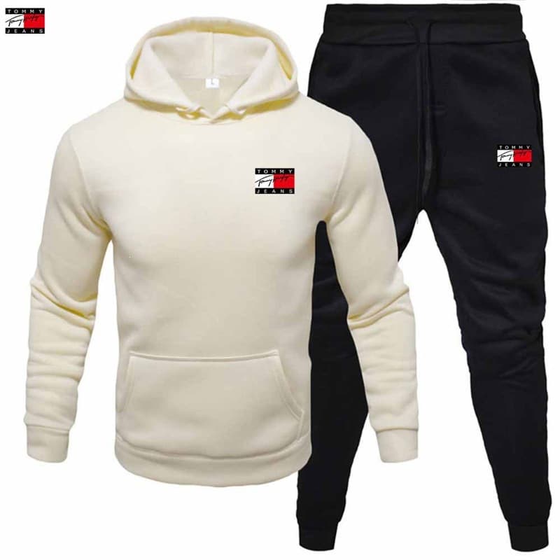 New Foreign Trade Europe and America Hoodie and Sweatpants Set Comfortable Unisex Pullover Printed Loose Hoodie Hooded Set