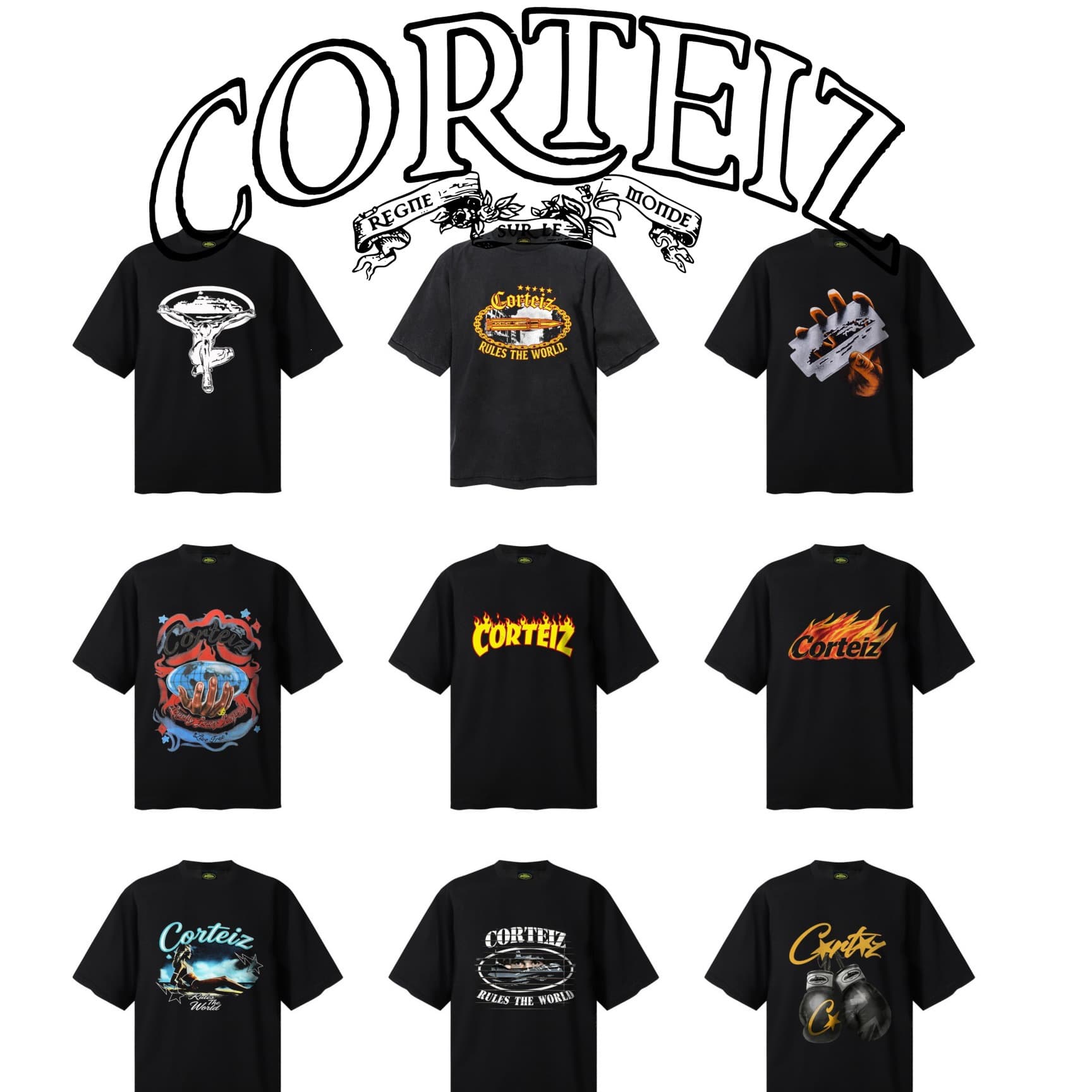 Cross-border American Streetwear Devil Island Heavyweight Pure Cotton 260 Short Sleeve T-Shirt for Men and Women, Loose and Casual Summer Style