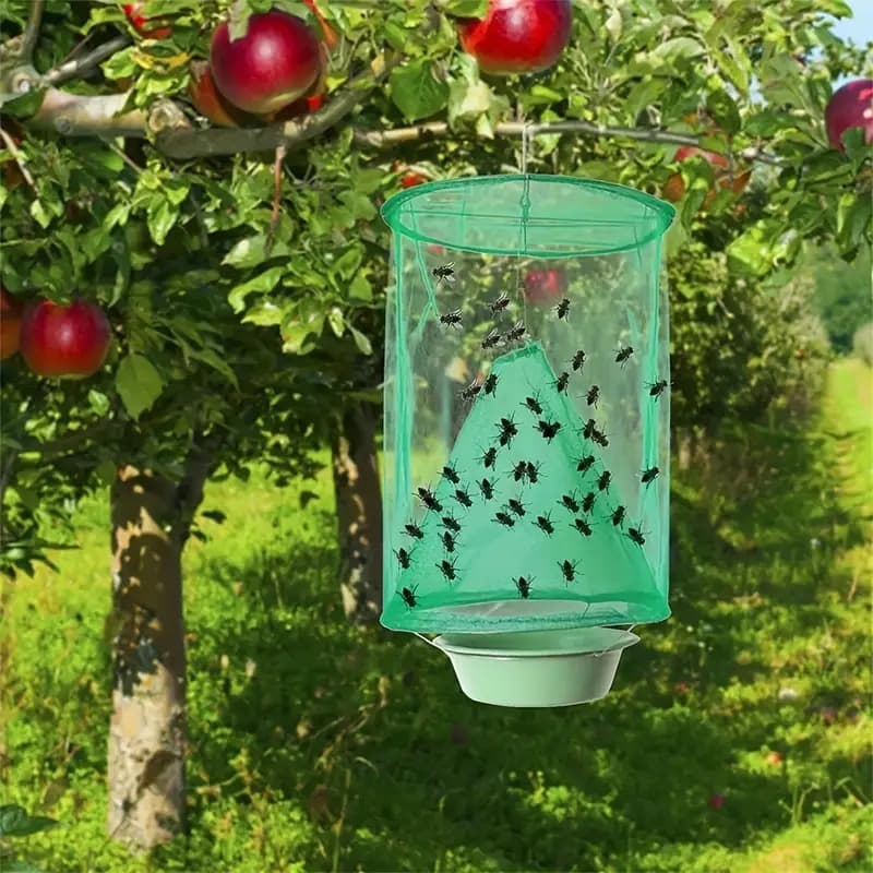 Green Mesh Hanging Fly Trap Cage Fly Catcher Fly Net Fly Trap