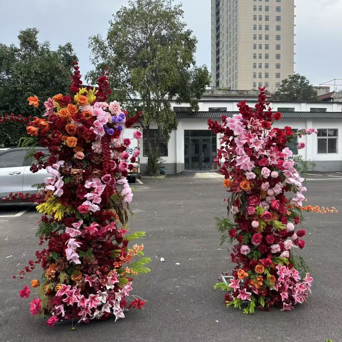 Floral Support Frame Wedding Flower Stand Decorative Bracket Wholesale Indoor Truss with Base Wedding Background Frame
