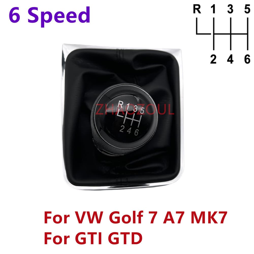 Compatible with Volkswagen Golf 7 A7 MK7 GTI GTD Car Gear Shift Knob Shift Lever Handle Shift Boot Cover