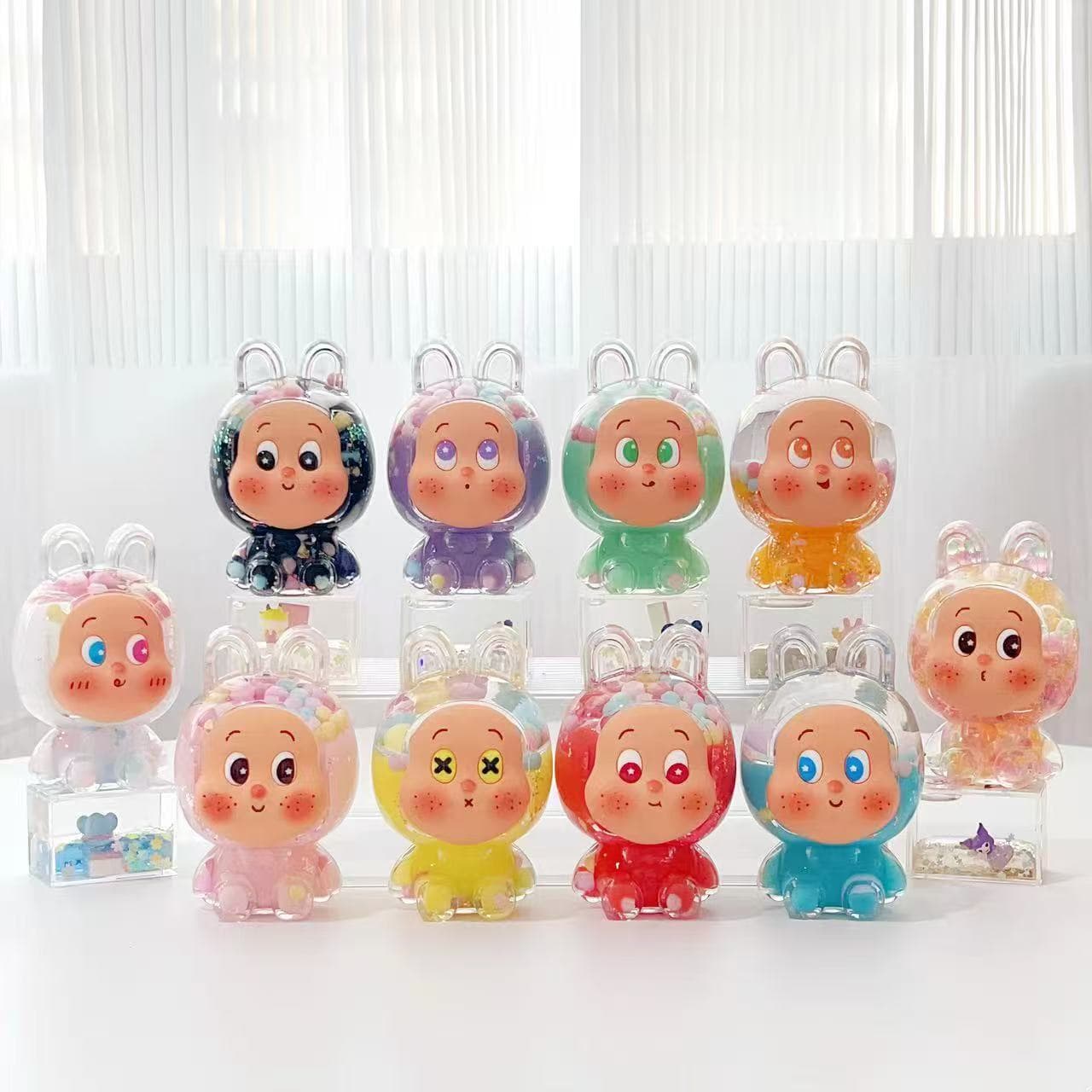 Cross-border Cute Starry People Glitter Sand Bottle Large Iridescent Trendy Play Ornament DIY Creative Accessory Display Decor